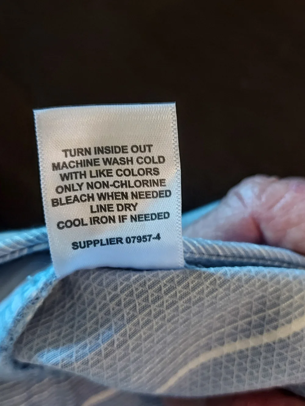 Claiborne Light Blue Pinstripe Wide-Leg Pants - Picture 9 of 13